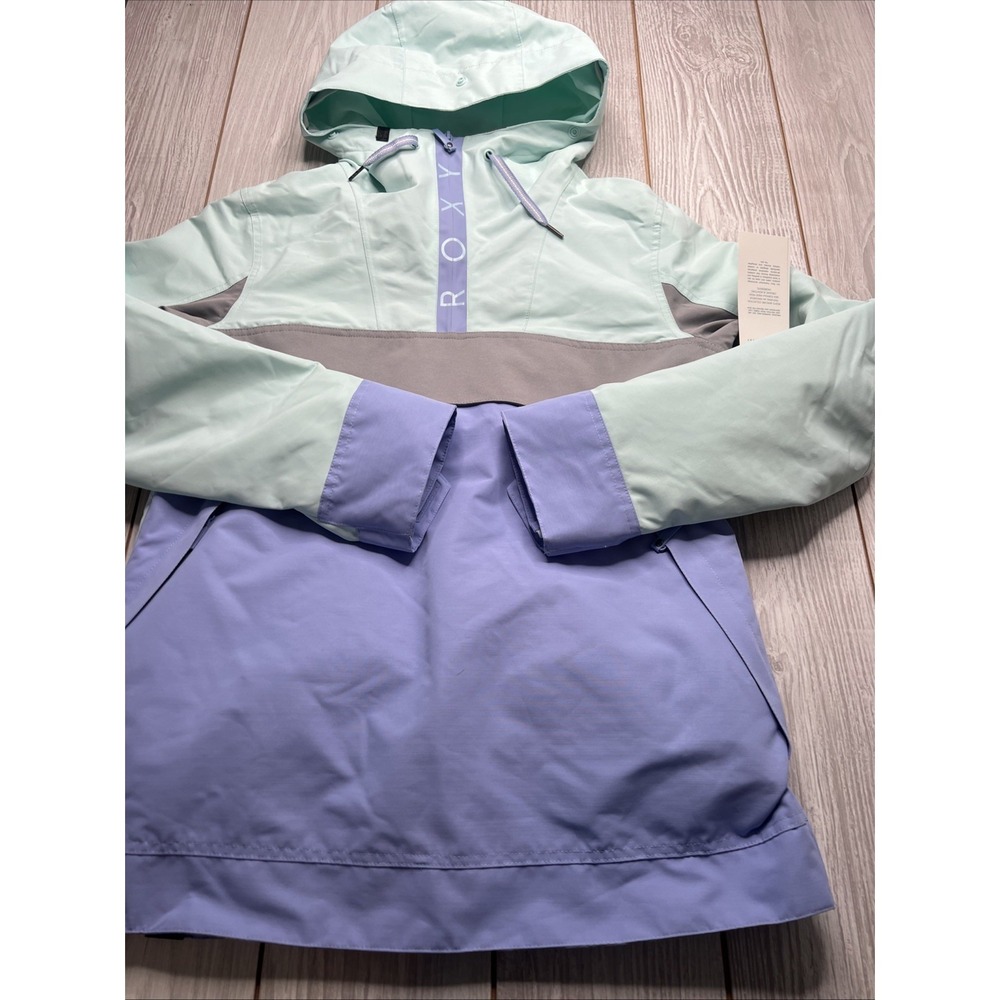 New Roxy Womens Shelter Ski Snowboard Jacket Coat Size Medium Periwinkle Mint